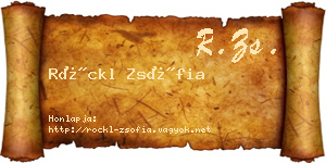 Röckl Zsófia névjegykártya