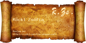 Röckl Zsófia névjegykártya